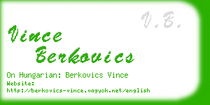 vince berkovics business card